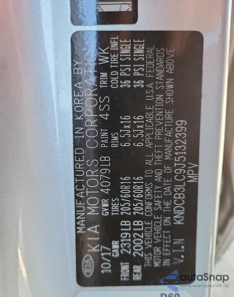 2018 Kia Niro Fe из США, поврежденный, VIN KNDCB3LC9J5132399